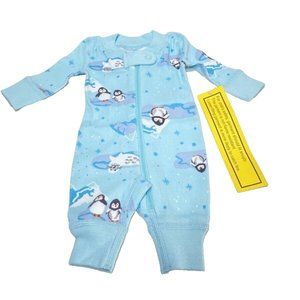 premature premie one piece outfit/sleepwear penguins -Brand New